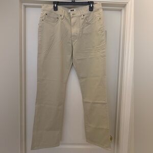 Joseph Abboud 5 Pocket Pants Stretch Beige Khaki Chino's Mens Sz 35x32 NWT